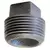 1-1/4" MNPT Black Malleable Iron 387 Series Domestic Plug | TFBP012D