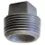 2" MNPT Black Malleable Iron 387 Series Domestic Plug | TFBP020D
