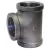 1-1/2" x 1-1/2" x 1-1/2" FNPT Black Malleable Iron Schedule 40 1105 Series Domestic Tee | TFBT015D