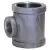 1/2" x 1/2" x 3/4" Female Threaded Black Malleable Iron 1105R Series Reducing Coupling | TFBT074D