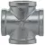 1" FPT Galvanized Malleable Iron Cross | TFGCR010