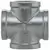 2" FPT Galvanized Malleable Iron Cross | TFGCR020