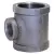 2" x 2" x 1" FNPT Black Malleable Iron Schedule 40 1105R Series Domestic Tee | TFBT249D