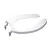 18-5/8" x 14-3/4" Cotton White Polypropylene Open Front Toilet Seat | TOTSC53401