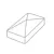 3-1/2" x 2" Vinyl Driftwood External Flat Rail End Cap | VCECD2312WGC