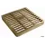 9" x 9" Square Brass Flat Grate | NDS930B