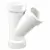 8" x 8" x 4" Hub White PVC Schedule 40 4810 Series 45 Degrees Reducing Wye | DWPY884