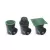 6-1/2" x 8-3/8" Round Black Grate Basin Kit | NDS101ATBLKIT