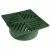 5" Square HDPE Green Flat Drain Grate | NDS7