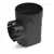 6" Round 1-Outlet Black Drainage Catch Basin | RBDDB6R1