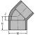 2" PVC Elbow Sch. 80, C 45 Degree Standard, Socket Gray | 817020C