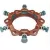 6" Coral Red Gland PVC Series 4000HD Mechanical Joint Wedge Action Restraint | WWFMEGALUG6PLA