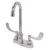 1/2" NPSM 12" x 10-7/16" Cast Brass Polished Chrome 2-Handle Gooseneck Faucet | ZRNZ812A4XLFC15