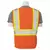 Safety Vest, Extra Large Polyester Hi-Viz Orange S383P Series Multi-Pocket with Contrasting Tape Type R Class 2