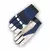 Mechanics Gloves, Large 2152T Series Pigskin Leather Blue/Beige Bald Eagle A-Grade
