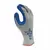 Gloves, Medium Natural Rubber Latex Gray with Blue 300I Series Therma Fit Palm-Dipped