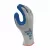 Gloves, Large Natural Rubber Latex Gray with Blue 300I Series Therma Fit Palm-Dipped