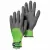 Unisex Gloves, Small Bamboo/Latex Dip Green/Gray Garden