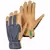 Work Gloves, Large Denim Goatskin Leather Indigo/Tan Kobolt