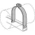 2" Copper-Plated 14 ga Steel AS1200AS Series Tube Clamp | ANVAS1200