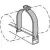 8" IPS Electrogalvanized 11 to 10 ga Steel AS1100AS Series Rigid Conduit Clamp | ANVSC8