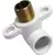 1-1/2" Male White Brass/PVC Swing Joint Stabilizer Elbow | LSCG001022