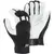 Extra Large Goatskin Leather Black/White Hook and Loop Elastic Wrist Cuff A-Grade Mechanics Gloves | YLS2153XL