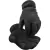Large Deerskin Leather Fleece Black Extended Elastic Cuff Insulated Winter Gloves | YLS23965L
