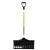 Poly D-Grip 24" Polycarbonate Black/Safety Green Snow Pusher | STR96858