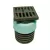 ADS Nyloplast Drain, Inline PVC with Round Grate 12" x 4" | DFD2712AG4N