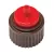 1/2" x 1/4" FPT x Self-Piercing Barb 2 gph Brown Base with Red HEB Series Point Source Pressure Compensating Drip Emitter | HTRHEB20BR