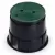10" Round Black Body Irrigation Control Valve Professional with Overlapping Green Lid Valve Box | RBBPVB10RND