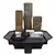 3-Peice Polished Top W/20" 27" 35" Columns Basalt Column Kit | MBAHBR3CSL