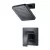 1/2-14 NPT 7" x 7" x 2-9/32" Metal Matte Black 1-Handle Shower Trim | PPFLG897DFB