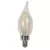 2 W Candelabra 90 CRI 105 Lumens 2700K LED Omni-Directional Decorative Flame Tip Low Voltage Filament Edge Lamp | BRICFEF22700C12