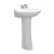 21-5/8" x 18-1/16" x 8-7/16" Vitreous China White L250 Lavatory Sink | WESL2501