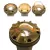 9.1 W Integrated LED Natural Brass Die Cast Aluminum Zoning/Dimming/Color Changing with 90 Degrees Ground Wash Faceplate Well Light | FXLFCZDCGW090BS