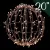 20" Green Foldable 3D LED Sphere | HBLLED20SPHBGR