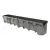 6" x 48" 215 gpm HDPE Light Gray Neutral Channel Drain | NDDDS100N