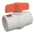 Ball Valve, 2"Socket 150 psi Quarter-Turn Handle PVC Gray 491 Series Compact