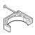 J-Clamp, 3/4" with Nail For PEX Tubing