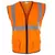 High Visibility Surveyors Safety Vest, X-Large Polyester Hi-Viz Orange Zipper 2 Pocket Reflective | 692-2210