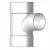 Sanitary Tee, 8" Hub x Hub x Hub PVC Solvent Weld SDP | 8P09