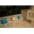 2-Sides Sawn 2-Long Sides Rockfaced Wall Cap, Buff, 14 x 24 x 2" | BUFFWCP14242-2R