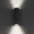 WAC Estrella Tall LED Cylindrical Wall Sconce 12V, Black | 3611-27/30/40BK