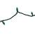 LED 5MM GLISTEN GREEN 50L 6" SPACING