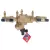 Febco 860U-QT-FS Reduced Pressure Zone Assembly Backflow Preventer Union Ball Valves Quarter Turn Shutoff w/ Flood Sensor Small Diameter Contains Lead Bronze 3/4" | F2812