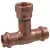 Nibco PC612 Copper Press Fitting 3/4" x 3/4" x 1/2" Press x Press x FPT Branch Tee LD | 9116502PC