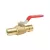 Red-White Ball Valve DZR Lead-Free Brass 1" Barb F1960 x Barb F1960 | 5015AB1