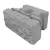 Geowall Tri-Plane Retaining Wall, Natural, 8 x 12 x 18" | 100087148